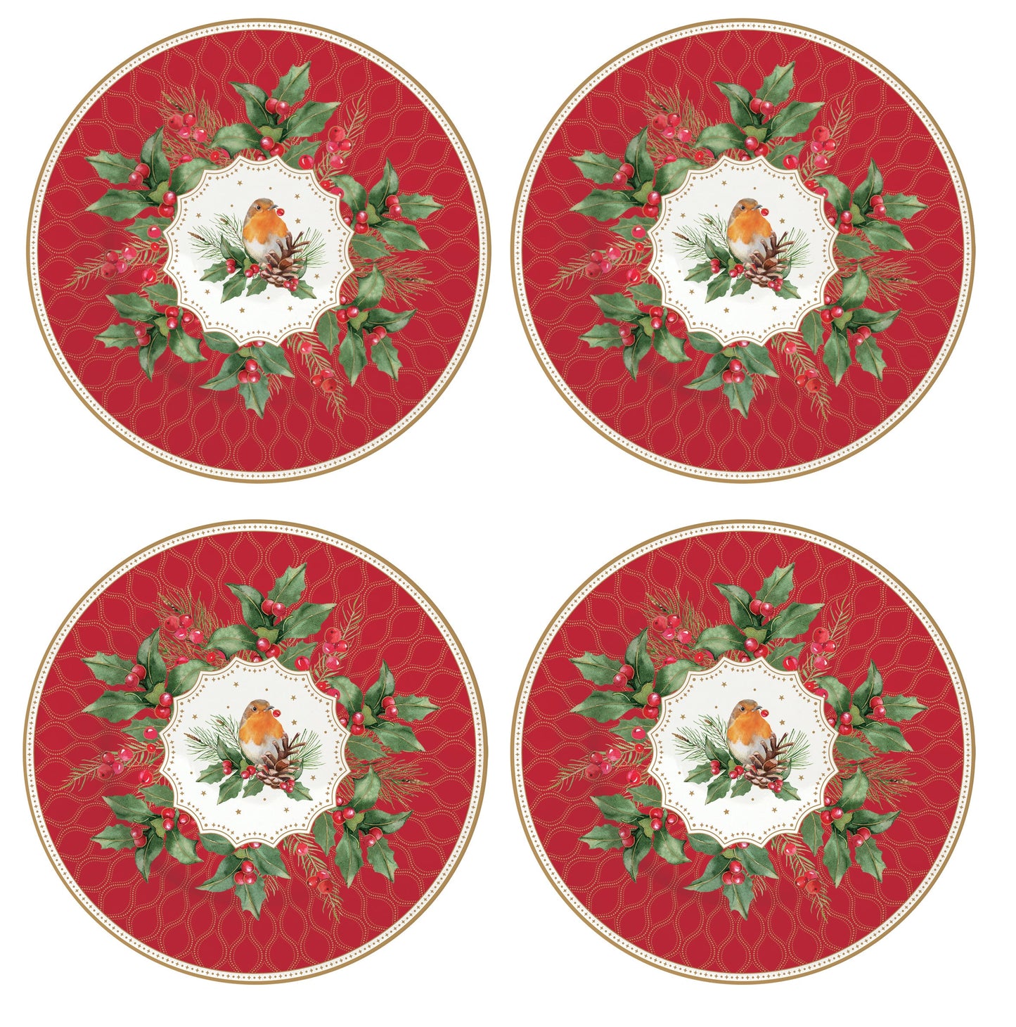Christmas Berries 19cm (7.5in) Plates Set of 4