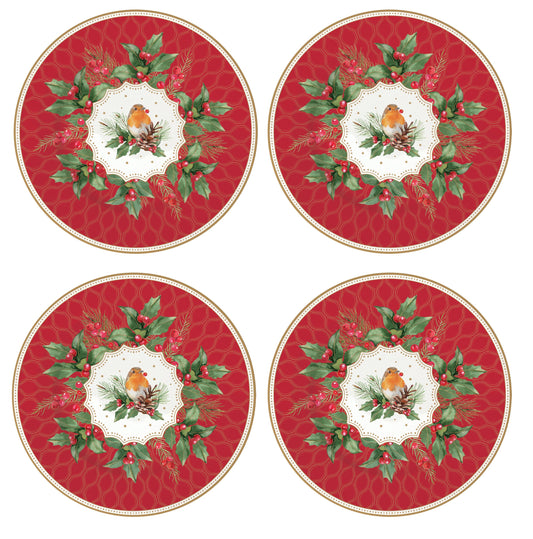 Christmas Berries 19cm (7.5in) Dessert Plates Set of 4