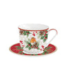 Christmas Berries 370ml (12.5oz) Breakfast Cup  Saucer