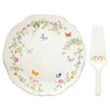 Dancing Butterflies 32cm (12.5in) Cake Plate with Server