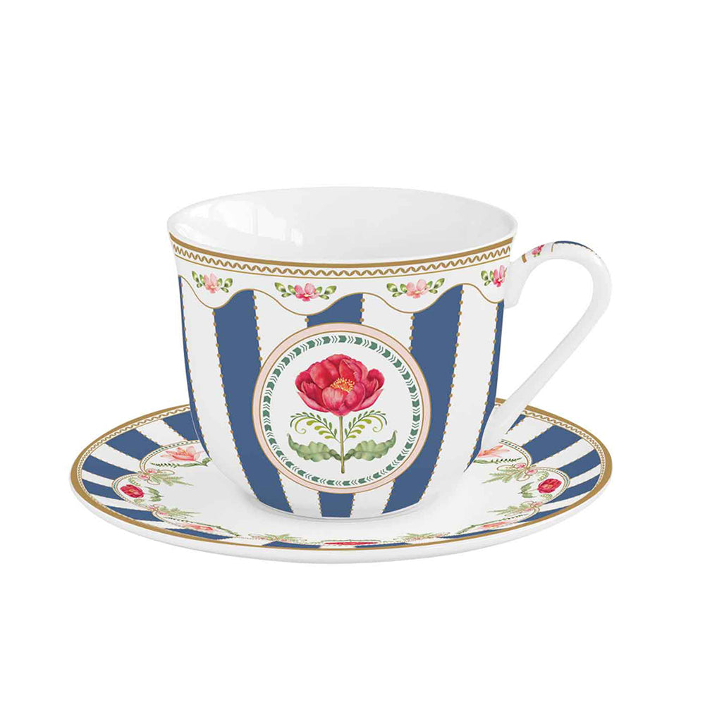 Flowery 370ml (12.5oz) Cup & Saucer