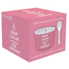 Keep Calm Ice Cream Bowl with Spoon Pink