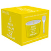 Keep Calm Ice Cream Bowl with Spoon Yellow