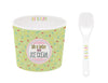 On Fleek Ice Cream Bowl with Spoon Green