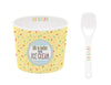 On Fleek Ice Cream Bowl with Spoon Yellow