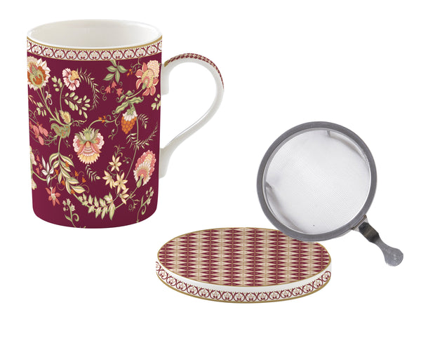 Magie D'Orient 350ml (12oz) Infuser Mug Burgundy