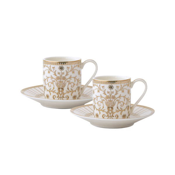 POZZI Golden 80ml (2.7oz) Espresso Cup & Saucer