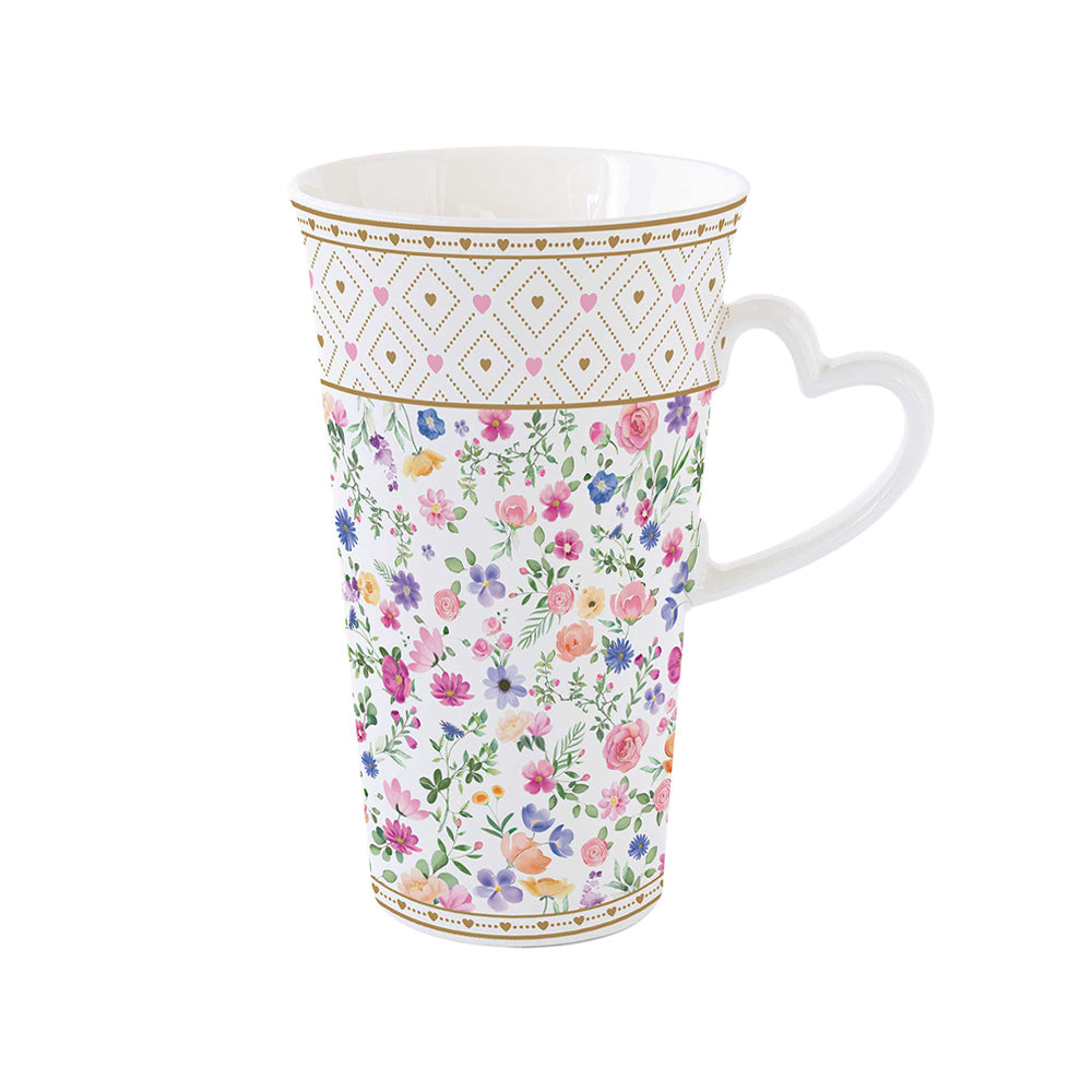 Mon Amour 600ml (20oz) Mug with Heart Shaped Handle