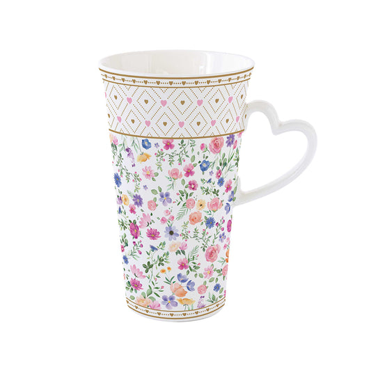 Mon Amour 600ml (20oz) Mug with Heart Shaped Handle