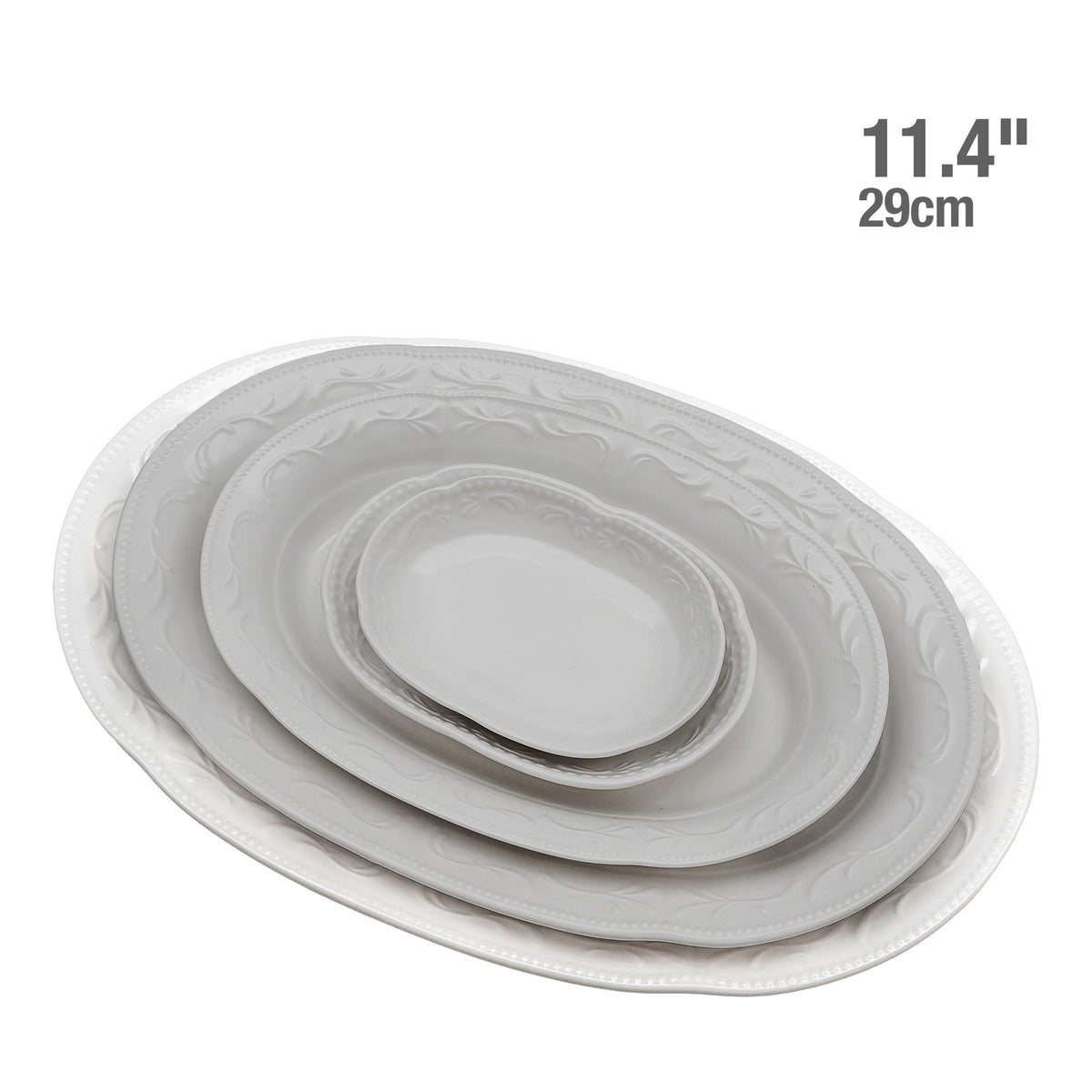 Genvieve 29cm (11.4in) Oval Bowl
