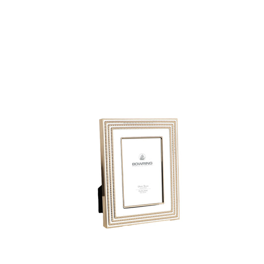 Carson White/Gold Accent 3.5 x 5in Frame