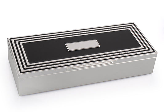 Carson Trinket Box with Black Accent