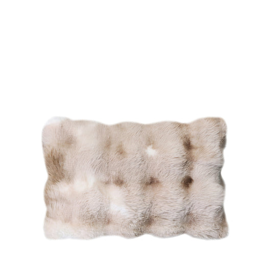 Plush Faux Fur 12" x 18" Pillow,CARAMEL