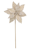 Poinsettia 28x50cm Champagne Microbeads