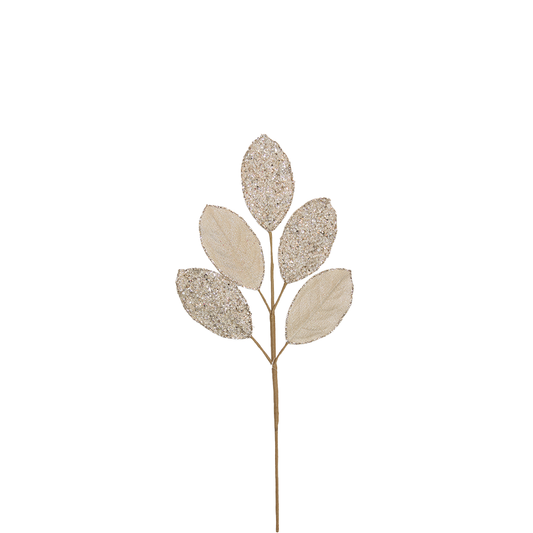 Leaf Stem Champagne Microbeads 63cm