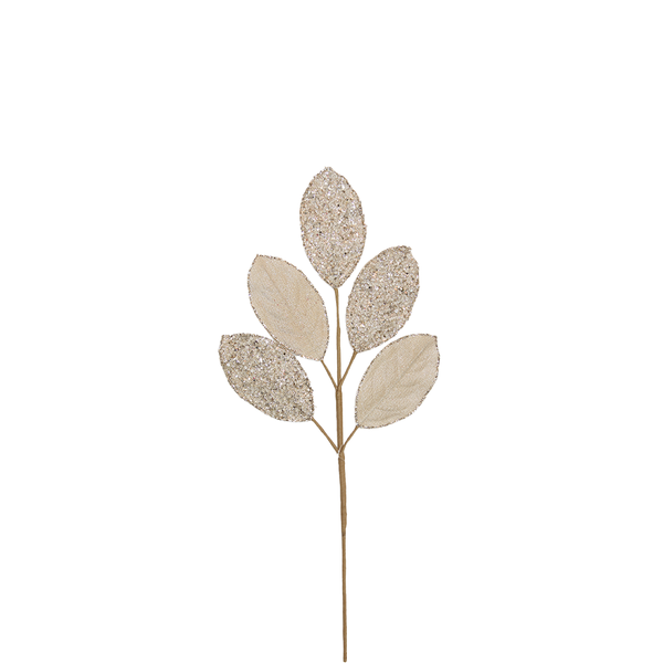 Leaf Stem Champagne Microbeads 63cm
