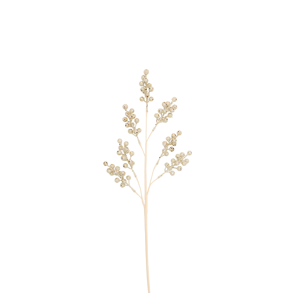 Berry Spray 66cm Champagne Glitter