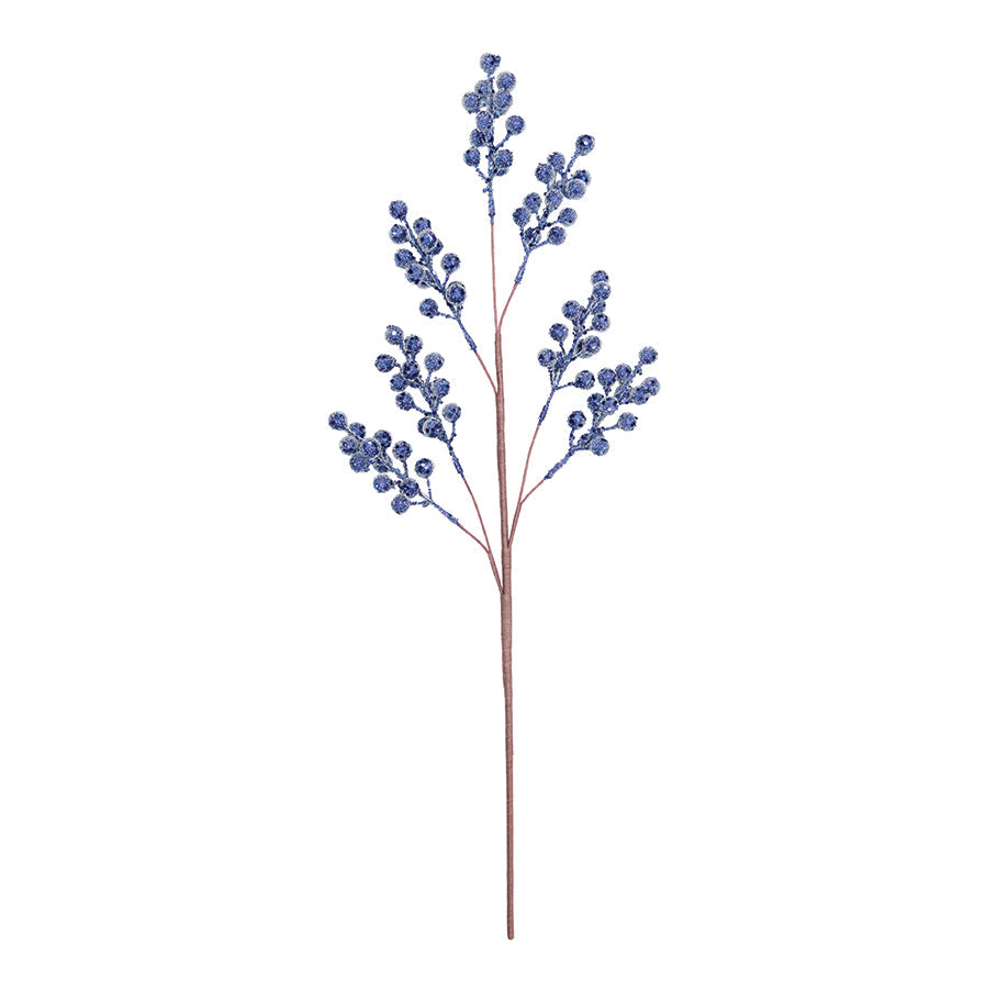 Berry Spray 66cm Midnight Blue Glitter