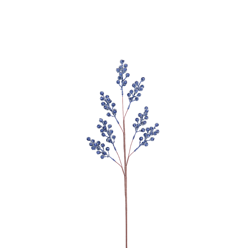 Berry Spray 66cm Midnight Blue Glitter