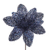 Poinsettia 31x55cm Midnight Blue Sequins