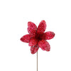 Poinsettia 31x55cm Burgundy Sequins