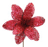 Poinsettia 31x55cm Burgundy Sequins