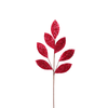 Leaf Stem 70cm Burgundy Sequins