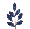 Leaf Stem 70cm Midnight Blue Sequins