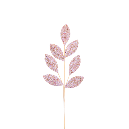 Leaf Stem 70cm Blush Sequins