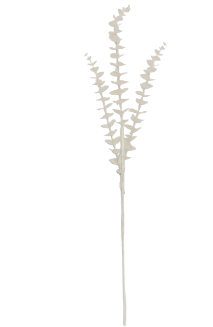 Eucalyptus 81cm White Glitter Spray