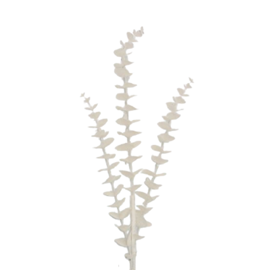 Eucalyptus 81cm White Glitter Spray