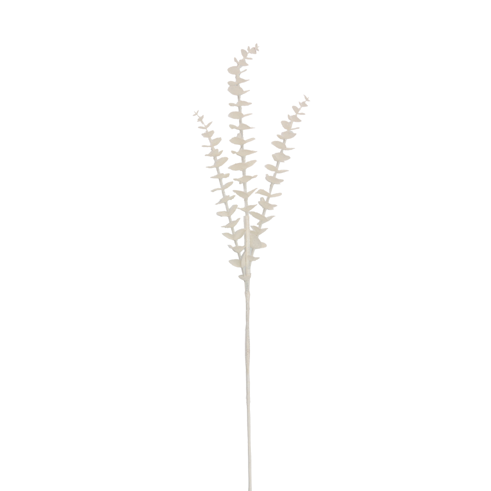 Eucalyptus 81cm White Glitter Spray