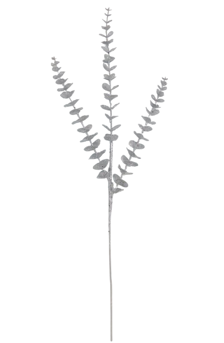 Eucalyptus 81cm Silver Glitter Spray
