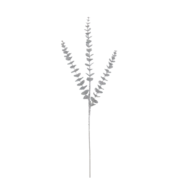 Eucalyptus 81cm Silver Glitter Spray