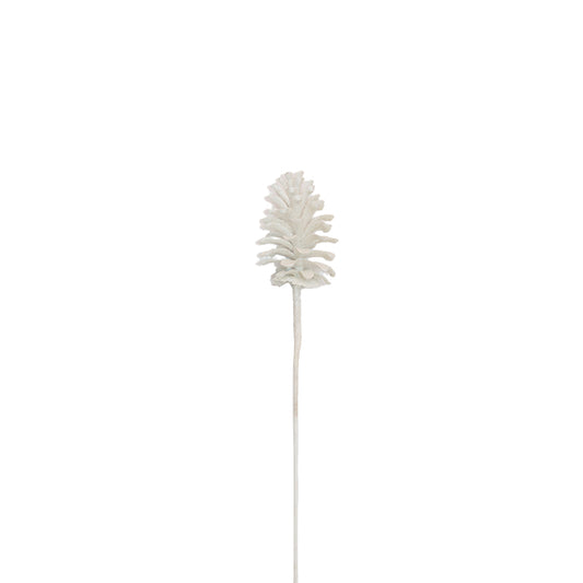 Pinecone 55cm White Iced Cluster