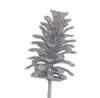 Pinecone 55cm Silver Iced Cluster
