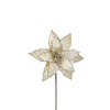 Poinsettia Stem Champagne Beaded