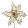 Poinsettia Stem Champagne Beaded