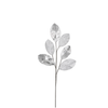 Leaf Stem 68cm Silver Beaded