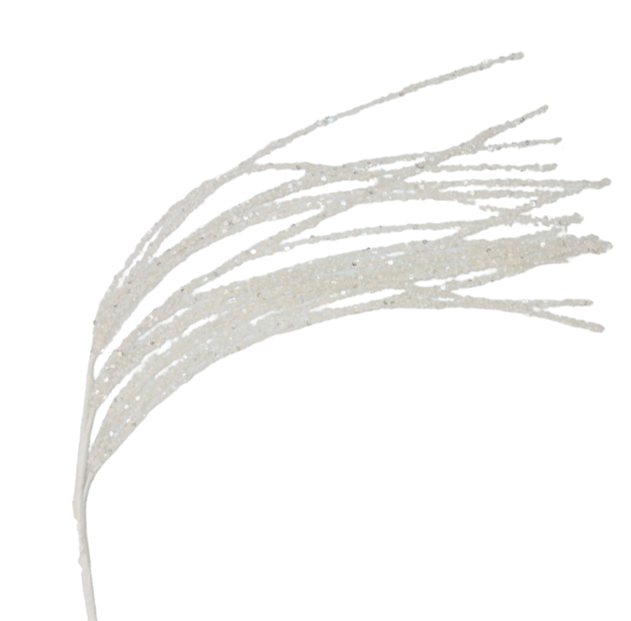 Rain 90cm White Sequin Spray