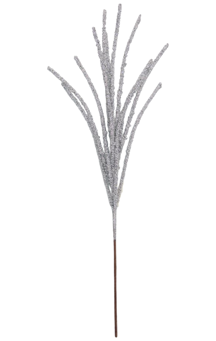 Grass 67cm Silver Spray