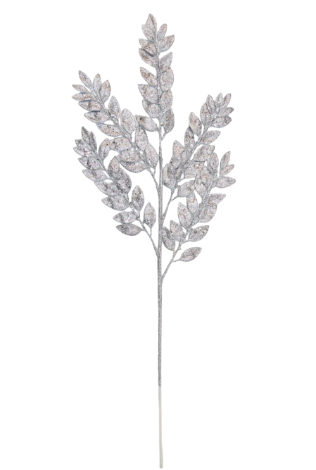 Leaf Cluster 86cm Silver Spray