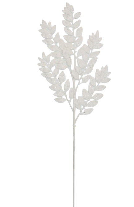 Leaf Cluster 86cm White Spray