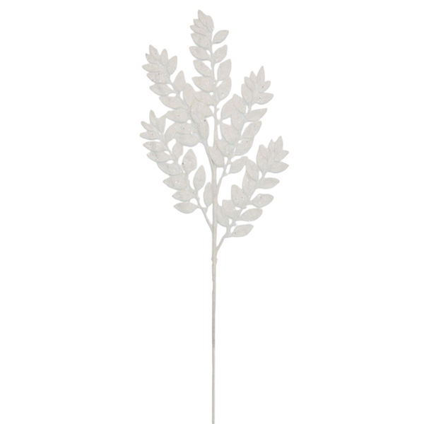 Leaf Cluster 86cm White Spray