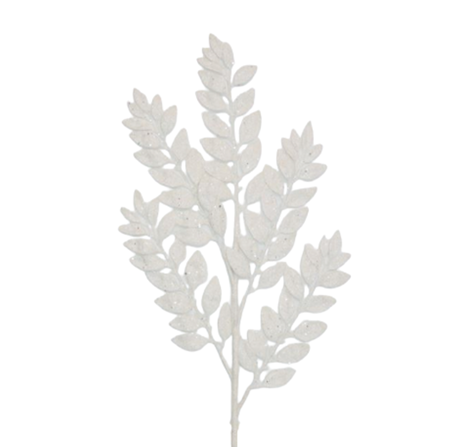 Leaf Cluster 86cm White Spray