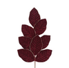Leaf 71cm Burgundy Velvet/Champagne Glitter Stem