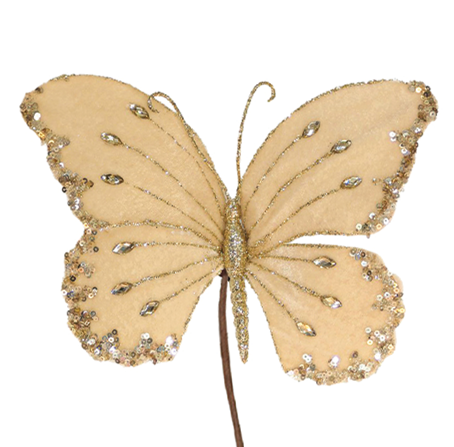 Butterfly 21cm Champagne Stem