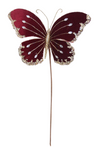 Butterfly 21cm Burgundy Stem