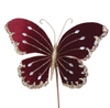 Butterfly 21cm Burgundy Stem