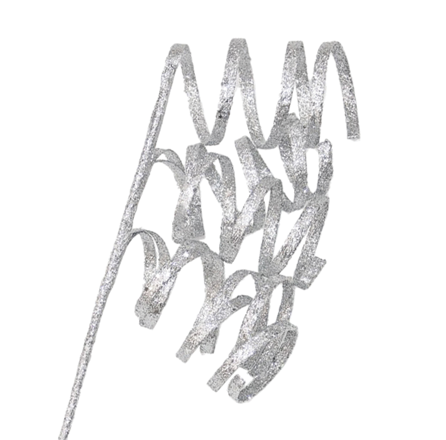 Spiral 55cm Silver Spray